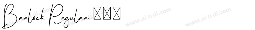 Barlock Regular字体转换